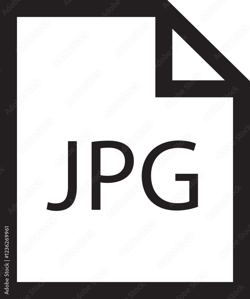 Poster file icon. format of document on computer outline symbol. jpg file sign. audio extension graphic mul
