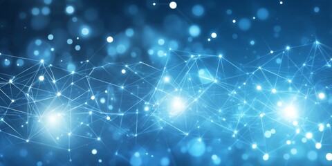 Futuristic cityscape at night  a vibrant vector illustration of illuminated buildings and networks