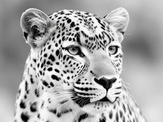 Obraz premium Close-up of the majestic cheetah, gazing directly at the camera. Known for its speed and stealth in the wild.