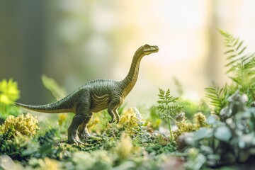 Fototapeta premium Shot of a realistic scale model of a dinosaur.