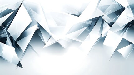 Obraz premium Abstract White and Blue Geometric Shapes Design