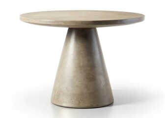 Modern Concrete Side Table with Tapered Base