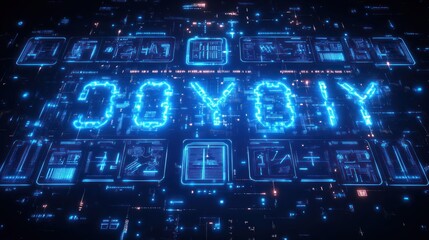 Futuristic digital economy data stream