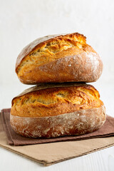 Handmade sourdough bread.