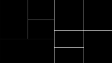 Empty collage for 9 pictures. Vector photo frame for memory.