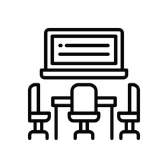 meeting room line icon. vector icon for your website, mobile, presentation, and logo design.