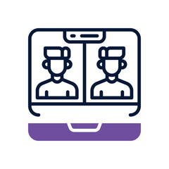 video call dual tone icon. vector icon for your website, mobile, presentation, and logo design.