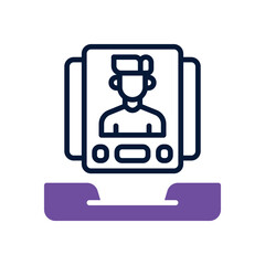 hiring dual tone icon. vector icon for your website, mobile, presentation, and logo design.