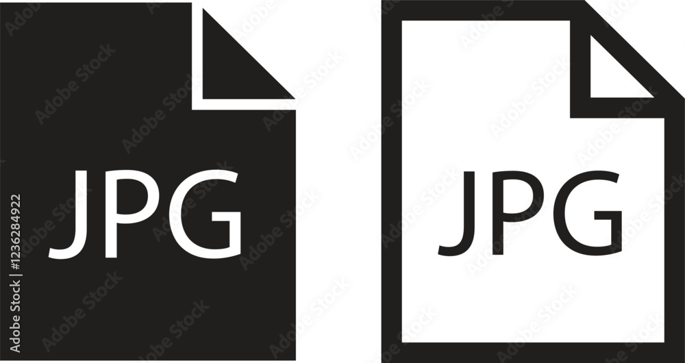 Poster file icons set. format of document on computer flat and line symbols. jpg file signs. audio extensio