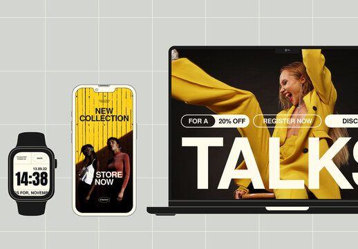 Front View Vector Device Mockups