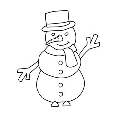 Doodle Winter Clipart: Kawaii Winter Clipart: Outline Cartoon Winter Graphics