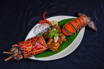 Seafood Lobster ready to serve