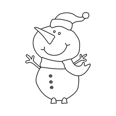 Doodle Winter Clipart: Kawaii Winter Clipart: Outline Cartoon Winter Graphics
