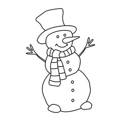 Cute Winter Clipart: Winter Vector Clipart: Outline Winter Doodles