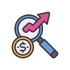 research filled color icon. vector icon for your website, mobile, presentation, and logo design.