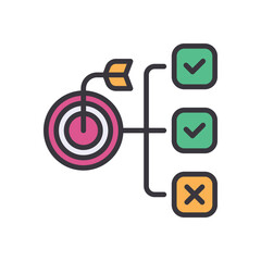 project list filled color icon. vector icon for your website, mobile, presentation, and logo design.