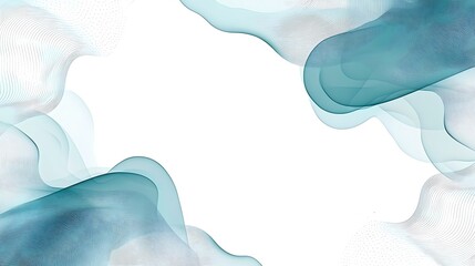 Abstract Teal Wave Design Background Illustration