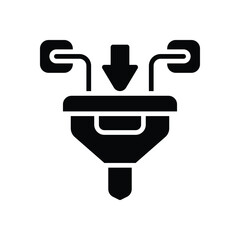 funnel solid icon. vector icon for your website, mobile, presentation, and logo design.