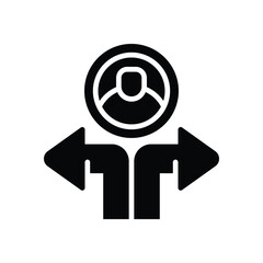 decision making solid icon. vector icon for your website, mobile, presentation, and logo design.