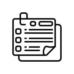 memo line icon. vector icon for your website, mobile, presentation, and logo design.