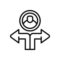 Fototapeta premium decision making line icon. vector icon for your website, mobile, presentation, and logo design.