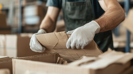 Obraz premium Manufacturer Using Recycled Materials for Eco Friendly Production