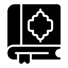 Fototapeta premium Quran glyph icon
