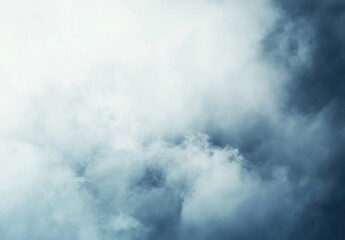 Obraz premium A realistic white cloud, on a white background, in a photograph style, with a dark blue and gray color scheme, a simple design, and high resolution,