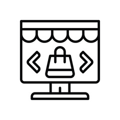 online shop line icon. vector icon for your website, mobile, presentation, and logo design.