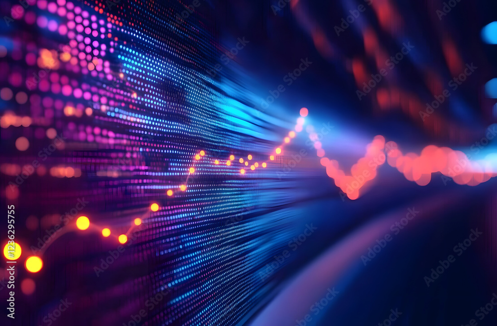 Canvas Prints technology background, abstract line network