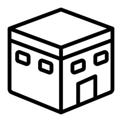kaaba line icon