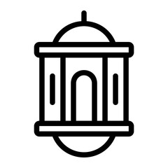lantern line icon
