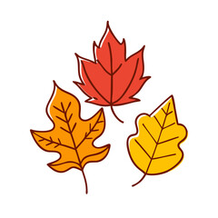 Naklejka premium autumn leaves icon, autumn leaves vector illustration-simple illustration of autumn leaves, perfect for autumn leaves logos and icons