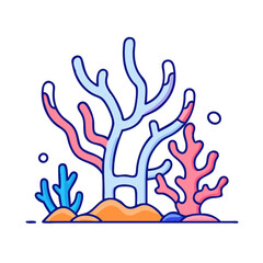 coral reef icon, coral reef vector illustration-simple illustration of coral reef, perfect for coral reef logos and icons