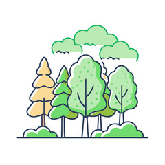 forest icon, forest vector illustration-simple illustration of forest, perfect for forest logos and icons