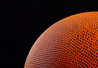 Close-up of a Water-Kissed Rugby Ball