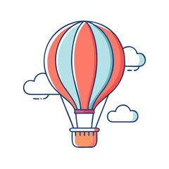 Obraz premium hot air balloon icon, hot air balloon vector illustration-simple illustration of hot air balloon, perfect for hot air balloon logos and icons