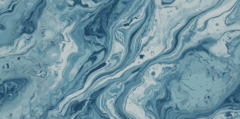 Beautiful soft blue sea water, ocean wave background. Soft blue and white hand printed creative marble texture ocean background.