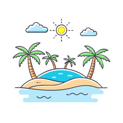 oasis icon, oasis vector illustration-simple illustration of oasis, perfect for oasis logos and icons