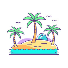 oasis icon, oasis vector illustration-simple illustration of oasis, perfect for oasis logos and icons