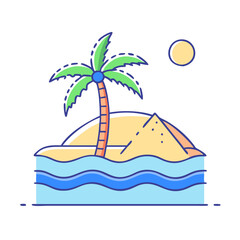 oasis icon, oasis vector illustration-simple illustration of oasis, perfect for oasis logos and icons