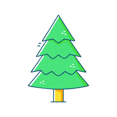 Fototapeta premium pine tree icon, pine tree vector illustration-simple illustration of pine tree, perfect for pine tree logos and icons