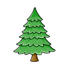 pine tree icon, pine tree vector illustration-simple illustration of pine tree, perfect for pine tree logos and icons