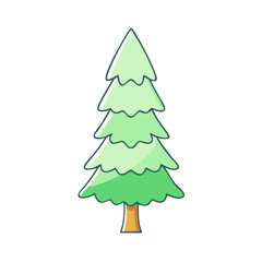 pine tree icon, pine tree vector illustration-simple illustration of pine tree, perfect for pine tree logos and icons