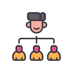 organization filled color icon. vector icon for your website, mobile, presentation, and logo design.