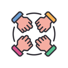 team filled color icon. vector icon for your website, mobile, presentation, and logo design.