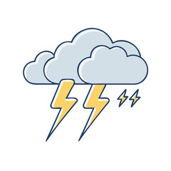 thunderstorm icon, thunderstorm vector illustration-simple illustration of thunderstorm, perfect for thunderstorm logos and icons