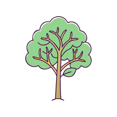 Fototapeta premium tree icon, tree vector illustration-simple illustration of tree, perfect for tree logos and icons