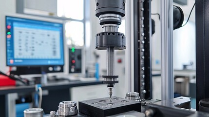 Advanced High-Tech Machine for Tensile Testing of Materials in Laboratory Environment