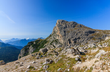 Lagazuoi Fanesgruppe Dolomites Kaiser Jäger via ferata ruins of world war one